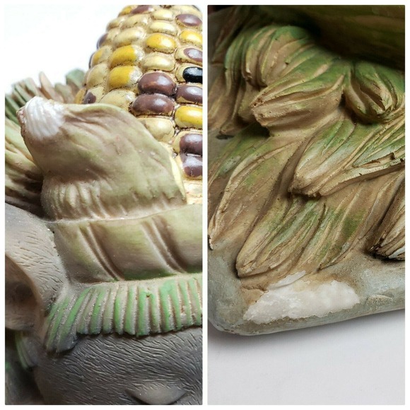 Country Farmhouse Mice Mouse Sleeping on Corn on the Cobb Ceramic Bookends - Picture 7 of 10